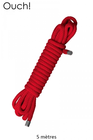 Corde de bondage Japonais 5m rouge - Ouch