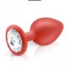 Plug bijou silicone rouge M - Hidden Eden