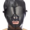 Cagoule simili cuir avec bandeau amovible - Fetish Tentation