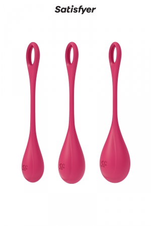 Kit d'entrainement pelvien Yoni Power 1 Rouge - Satisfyer