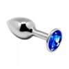 Plug métal bijou bleu L - Alive