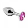 Plug métal bijou rose L - Alive