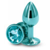 Plug bijou aluminium chromé vert S