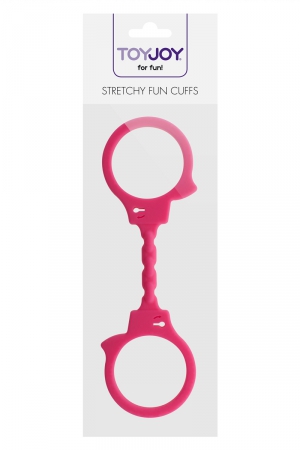 Menottes silicone stretchy - rose