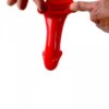 Gaine de pénis semi-réaliste rouge 19x4,5 cm - Zizi – Image 4