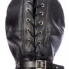 Cagoule simili cuir avec bandeau amovible - Fetish Tentation – Image 2