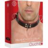 Collier Bondage Deluxe rouge et noir - Ouch!