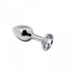 Plug métal bijou transparent S - Alive