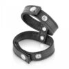 Double cockring simili cuir - Fetish Tentation