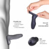 Gaine de pénis 3 en 1 Ryzer Black Plum - Man Wan – Image 2
