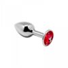 Plug métal bijou rouge S - Alive
