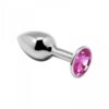 Plug métal bijou rose M - Alive