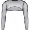 Crop top tulle noir transparent - Regnes – Image 2