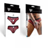 Slip type brésilien ouvert zébré rouge et noir - Regnes – Image 3