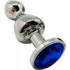 Plug bijou Lollypop bleu L - Wooomy