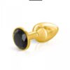 Plug bijou aluminium or et noir S - Hidden Eden
