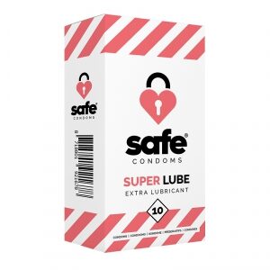 10 préservatifs Safe Super Lube